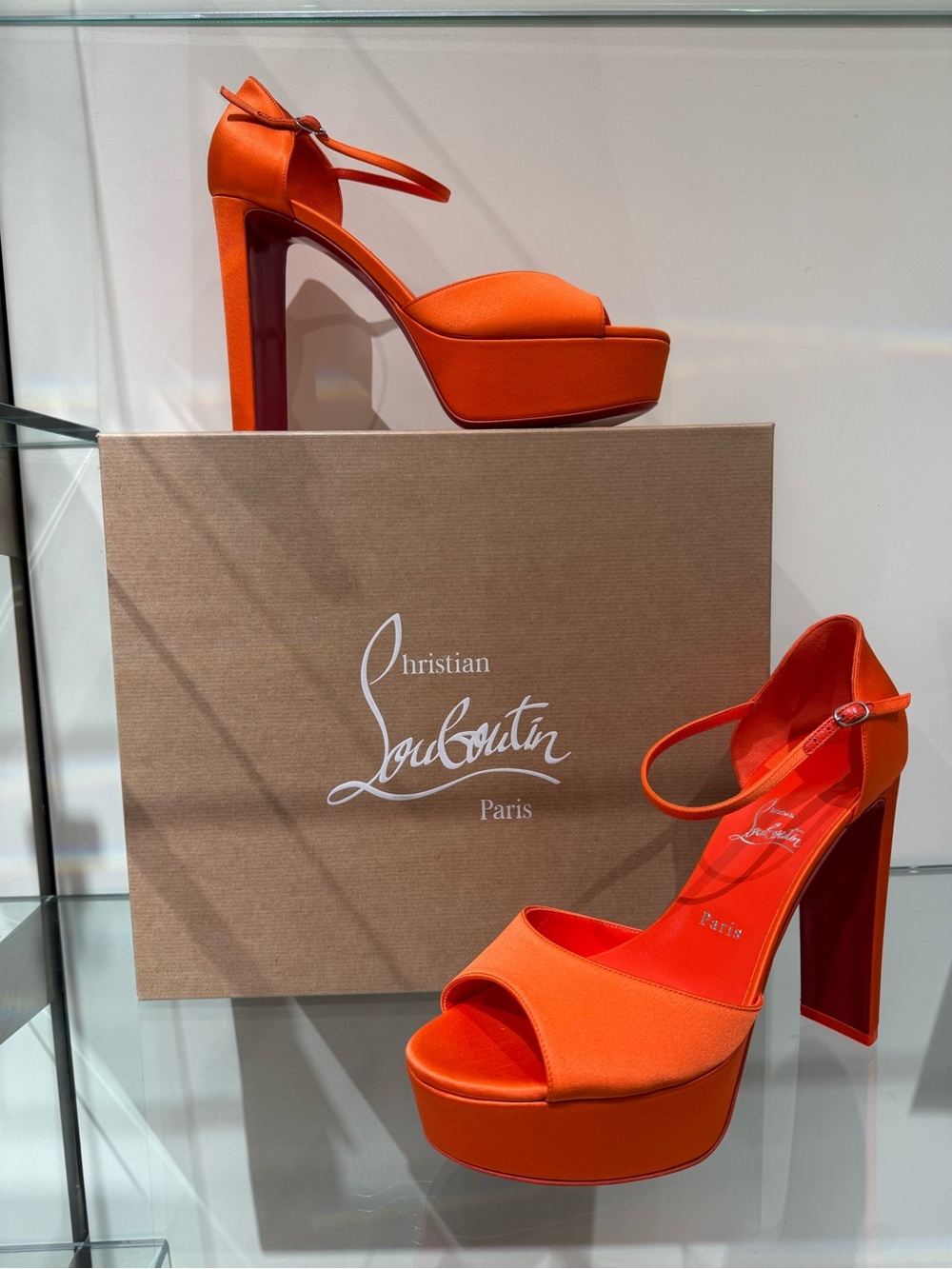 Christian Louboutin Sandaloo Silk Satin Platform Sandal